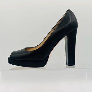 Michael Kors Black Chunky Heel Pumps